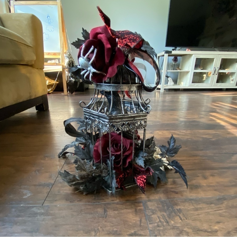 Gothic Halloween Bird Cage - Picture 10 of 14